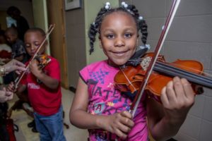 Four-year-olds receive early music training, thanks to sorority