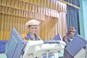 Photo: Casting a vote