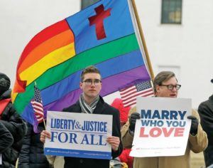 Effort to build gay marriage support heads South