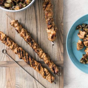 For moist grilled pork skewers, turn to country-style ribs