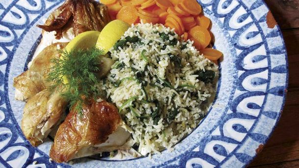 Basmati rice makes Greek style rice pilaf special