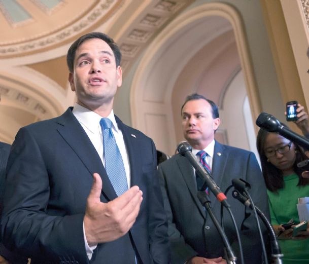 Rubio seeks to reconnect with the right