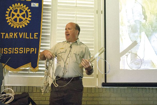 How to catch a gator: Reagan shares alligator research stories with Starkville Rotarians