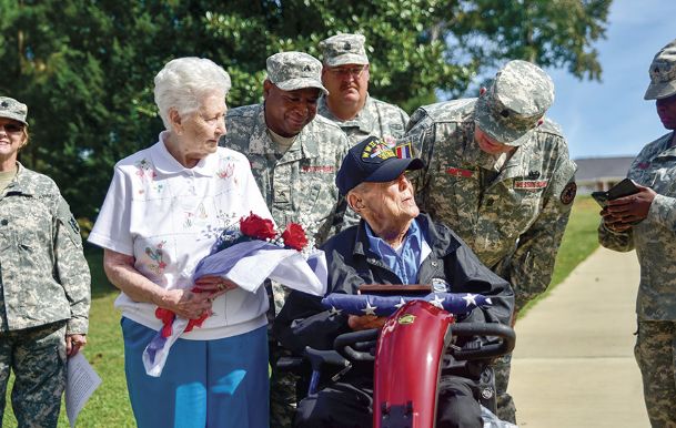 Community honors veteran of three wars with ’emotional day’