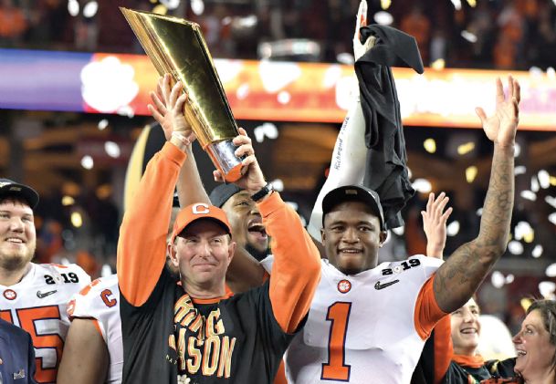 No. 2 Clemson crushes No. 1 Alabama in title game