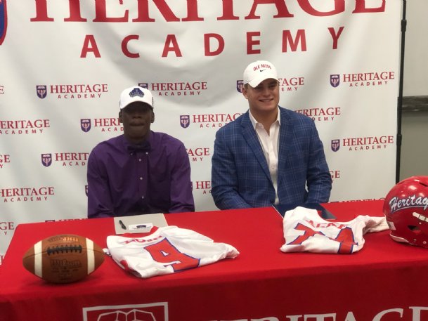 Heritage Academy’s Acker signs with Ole Miss, Long inks with Central Arkansas