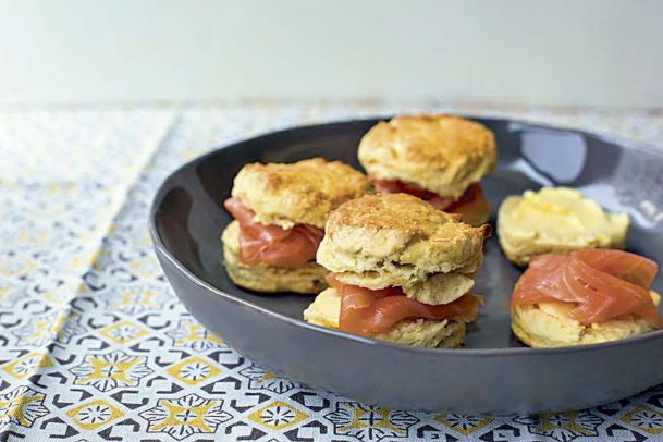 Cooking on deadline: Irish scones with smoked salmon