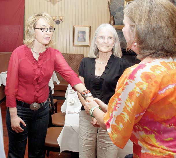 On tour, Giffords’ actions speak on gun control