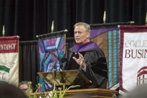Grisham welcomes students to MSU at convocation