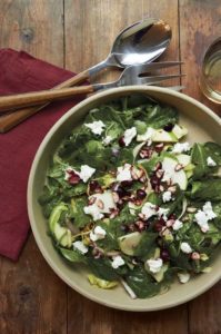 Cooking on deadline: Winter greens, apple, cranberry salad