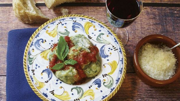 Try these Tuscan spinach and ricotta dumplings topped with marinara