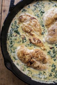 Cooking on deadline? Try chicken with spinach in creamy sauce