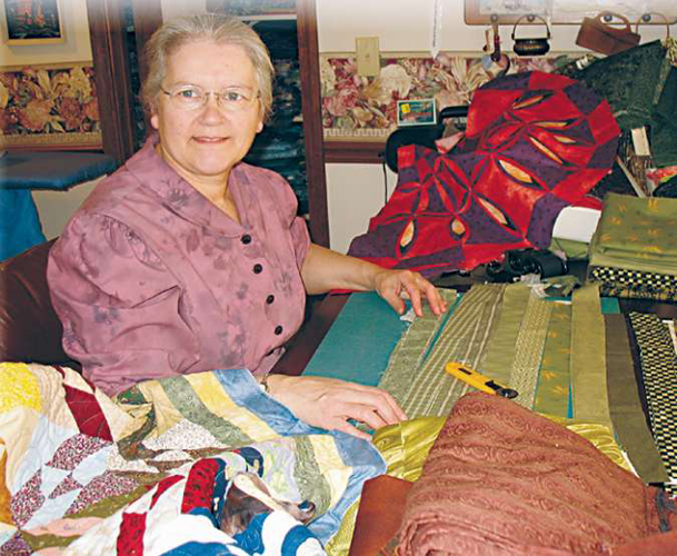 Quilt time at the Macon Welcome Center