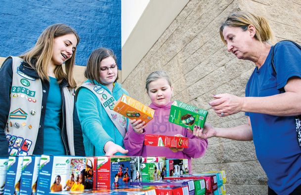 Girl Scouts out in force for cookie sales