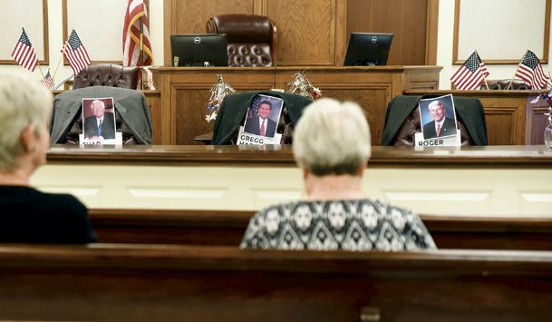 Photo: Three empty chairs