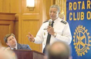 Photo: Collins speaks to Columbus Rotary Club