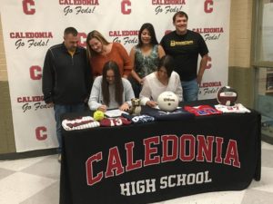 Caledonia seniors Camryn Johnson and Maddy Suggs sign to play volleyball at MUW