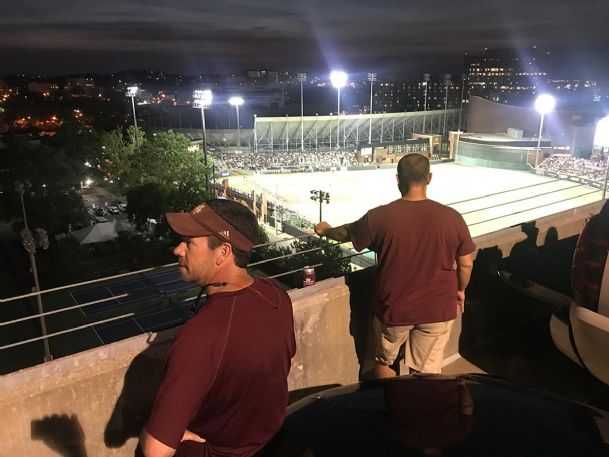 Parking garage offers fans cheap alternative to see Super Regional games