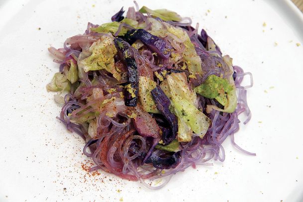 For a deceptively simple cabbage and noodle saute, use kelp