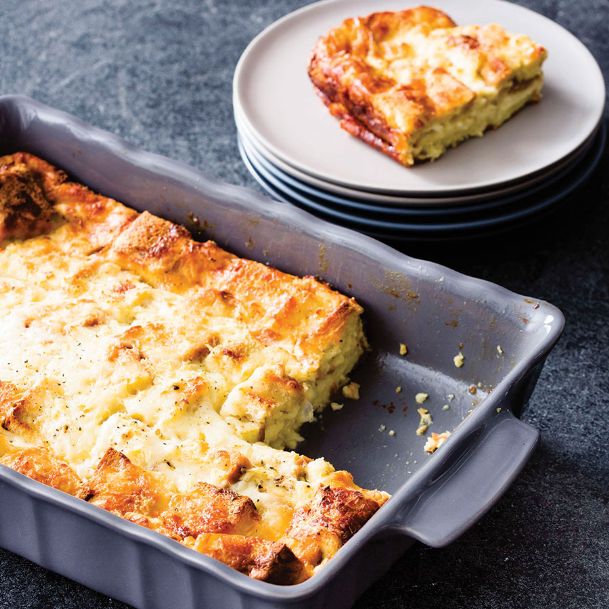 A cheesy, golden, puffed casserole for Easter morning