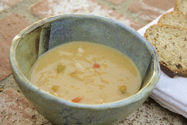 How to make a creamy white bean soup– without any cream