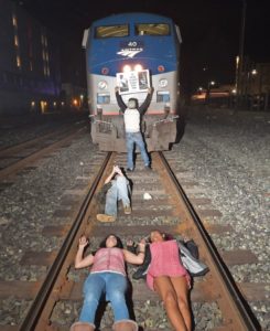 Protesters stop train, block highway in Calif.