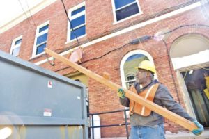 City hall work continues