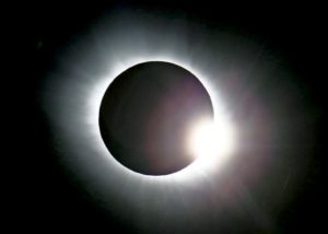 Ring of light: Total eclipse over Svalbard islands in Arctic