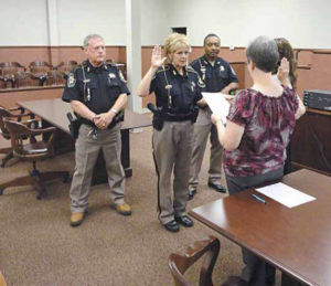 Late constable’s wife sworn in to finish term