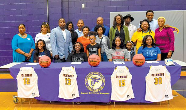 Columbus High girls basketball team sends four more to colleges