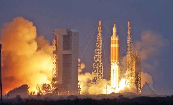 NASA launches new Orion spacecraft and new era