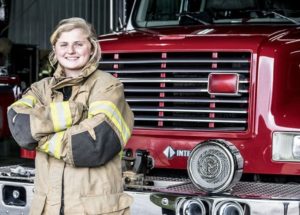 Female SFD firefighter settling into groundbreaking role