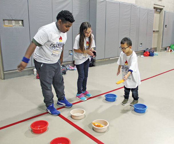 Caledonia Elementary SPED students partner with 4th graders in Challenge of Champions