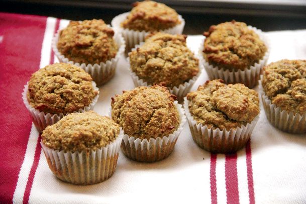 These banana oat muffins make a quick snack
