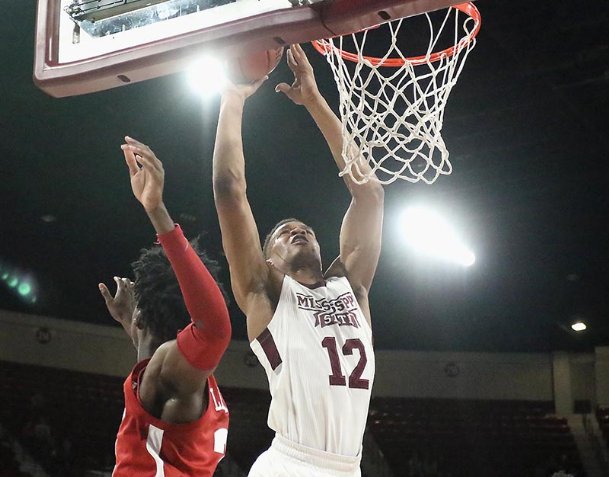 Mississippi State’s Robert Woodard II jams on and off the court