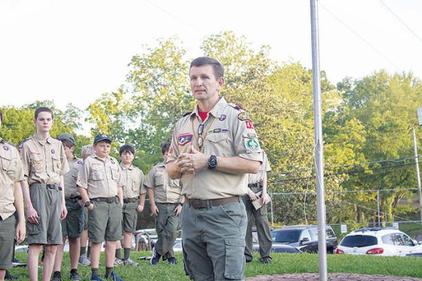 Troop 45 dedicates renovated hut, pavilion