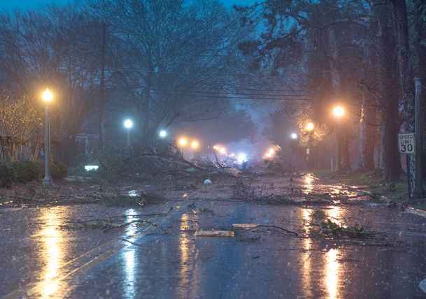 Storm destruction: One confirmed dead, thousands without power