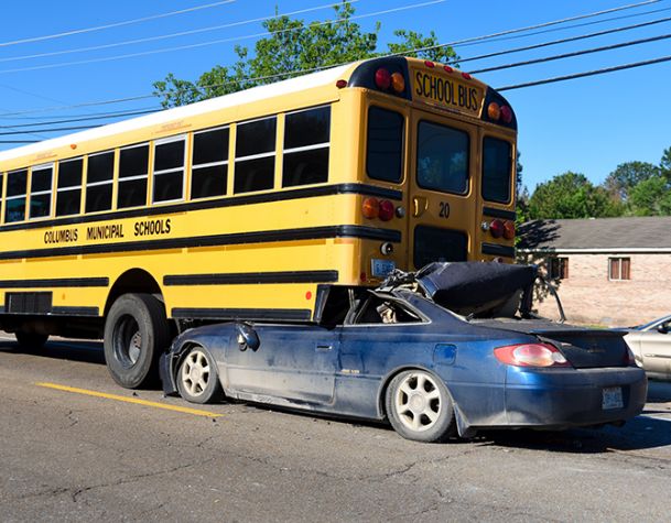 Student unharmed after bus wreck