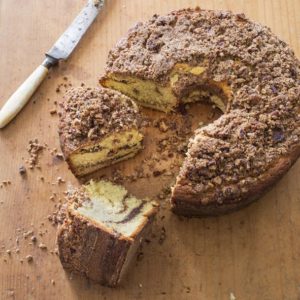 A nutty and dense coffee cake that’s pure decadence is here