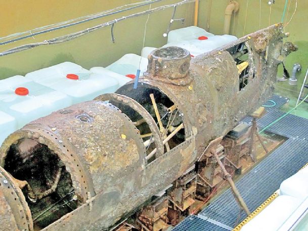 Confederate sub: Chemical bath to expose hull