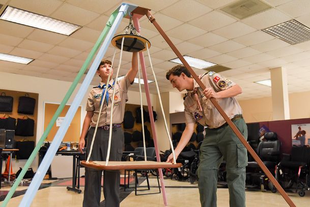 Making a stand: Eagle Scout builds needed equipment for T.K. Martin Center