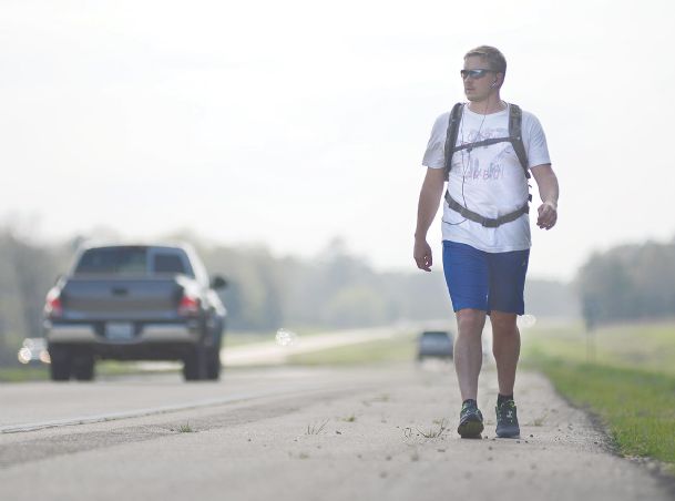 Carver prepares for 29-mile charity walk