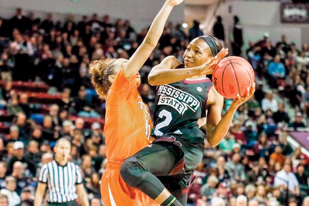 Former MSU great Thomas likes what she sees in Bulldogs