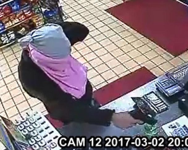 Masked man robs Chevron at gunpoint