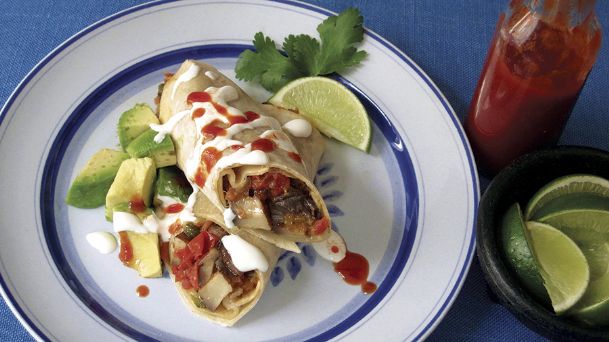 Mushroom and cheese burritos are perfect for Meatless Mondays