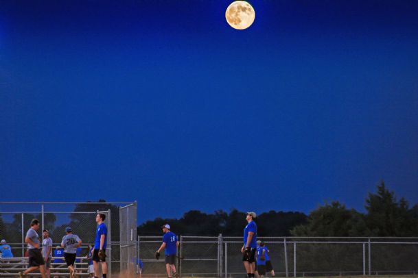 Photo: Softball under a Super Moon