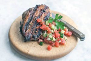 A healthy way with fiery chicken and cooling salsa