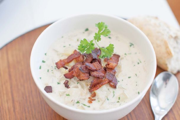 Fennel and tarragon blend in a rich clam chowder