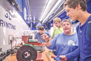 New Hope students get visit from robotics lab