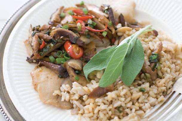 A light, steamed fish dish with big, bold flavors